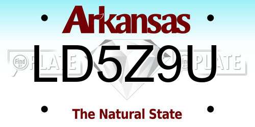 LD5Z9U Arkansas License Plate