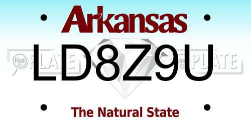 LD8Z9U Arkansas License Plate