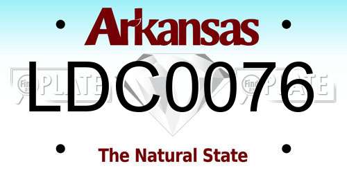LDC0076 Arkansas License Plate