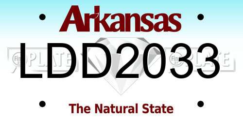 LDD2033 Arkansas License Plate