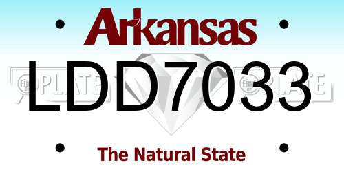 LDD7033 Arkansas License Plate