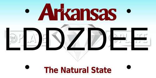 LDDZDEE Arkansas License Plate