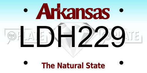 LDH229 Arkansas License Plate