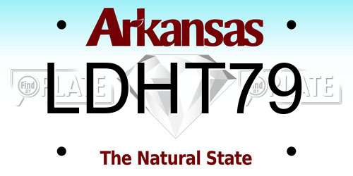 LDHT79 Arkansas License Plate