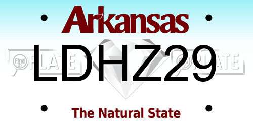 LDHZ29 Arkansas License Plate