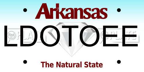 LDOTOEE Arkansas License Plate