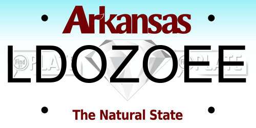 LDOZOEE Arkansas License Plate