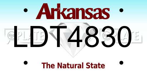 LDT4830 Arkansas License Plate