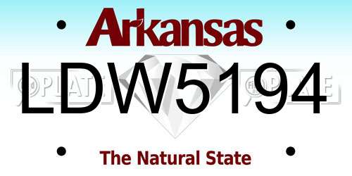 LDW5194 Arkansas License Plate