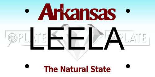 LEELA Arkansas License Plate