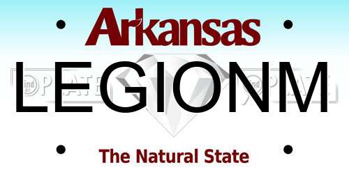 LEGIONM Arkansas License Plate