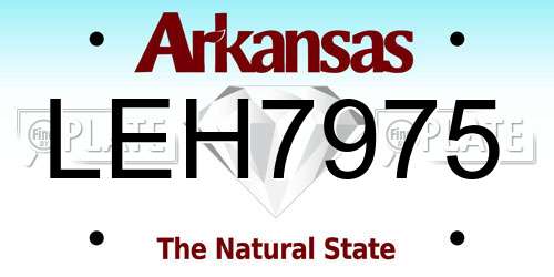 LEH7975 Arkansas License Plate