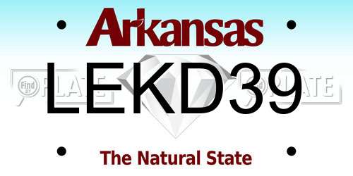 LEKD39 Arkansas License Plate