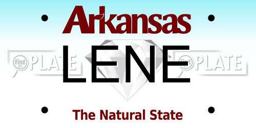 LENE Arkansas License Plate