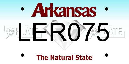 LER075 Arkansas License Plate
