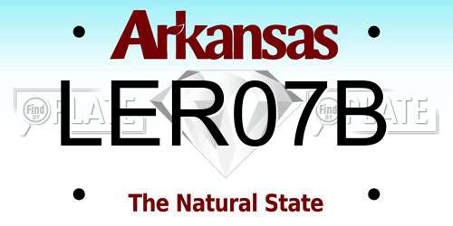 LER07B Arkansas License Plate