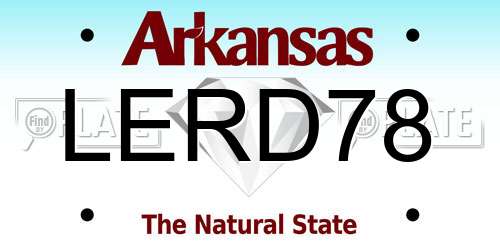 LERD78 Arkansas License Plate