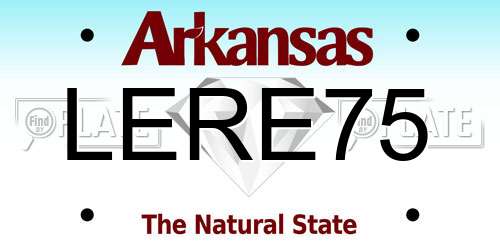 LERE75 Arkansas License Plate