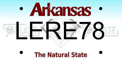 LERE78 Arkansas License Plate