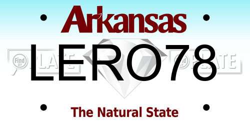 LERO78 Arkansas License Plate