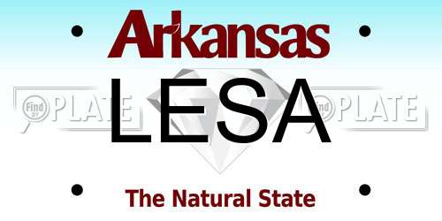 LESA Arkansas License Plate