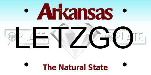 LETZGO Arkansas License Plate