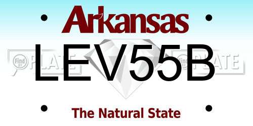 LEV55B Arkansas License Plate