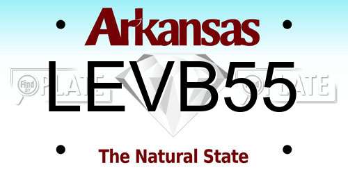 LEVB55 Arkansas License Plate