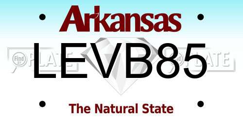 LEVB85 Arkansas License Plate