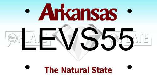 LEVS55 Arkansas License Plate