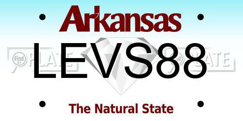 LEVS88 Arkansas License Plate