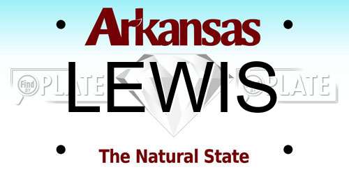 LEWIS Arkansas License Plate
