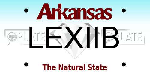 LEXIIB Arkansas License Plate