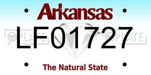 LF01727 Arkansas License Plate