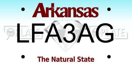 LFA3AG Arkansas License Plate
