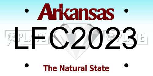 LFC2023 Arkansas License Plate