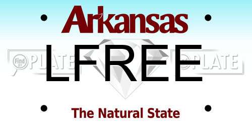 LFREE Arkansas License Plate