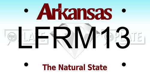 LFRM13 Arkansas License Plate