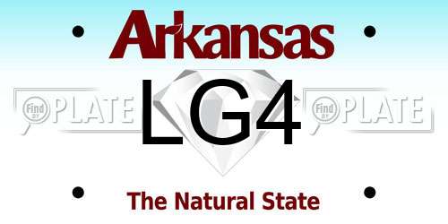 LG4 Arkansas License Plate