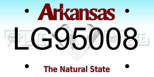 LG95008 Arkansas License Plate