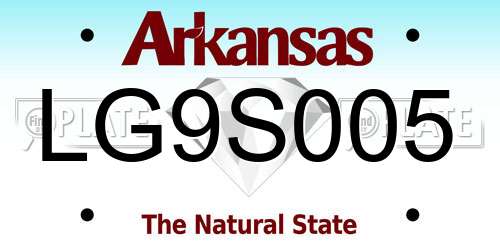 LG9S005 Arkansas License Plate
