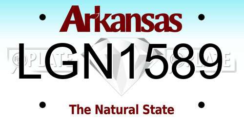 LGN1589 Arkansas License Plate