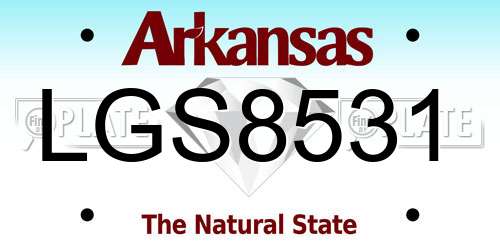 LGS8531 Arkansas License Plate