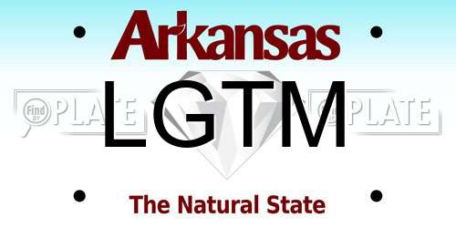 LGTM Arkansas License Plate