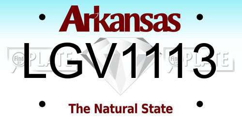 LGV1113 Arkansas License Plate