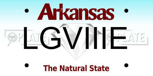 LGVIIIE Arkansas License Plate