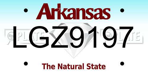 LGZ9197 Arkansas License Plate