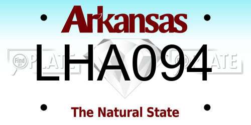 LHA094 Arkansas License Plate