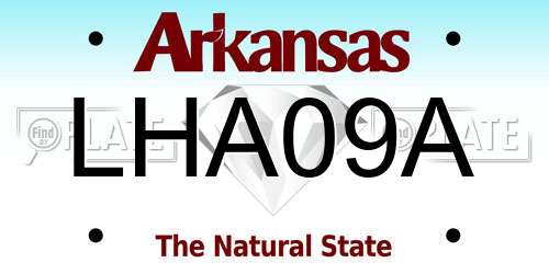 LHA09A Arkansas License Plate