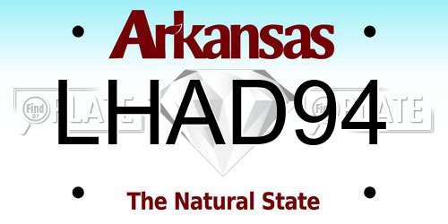 LHAD94 Arkansas License Plate